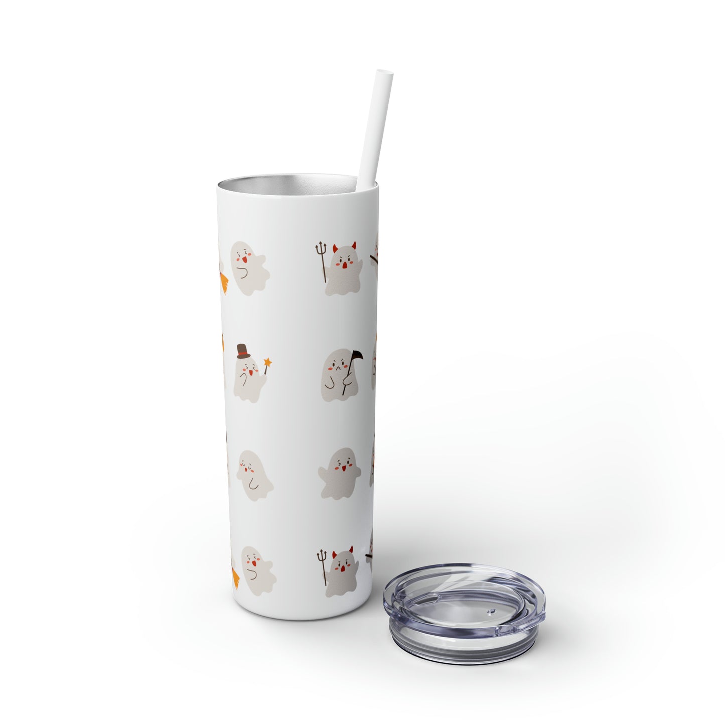 Phantom Skinny Tumbler with Straw, 20oz