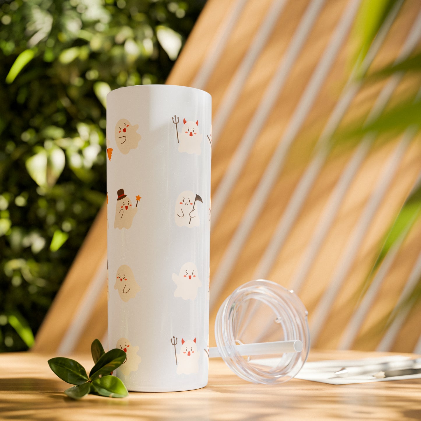 Phantom Skinny Tumbler with Straw, 20oz