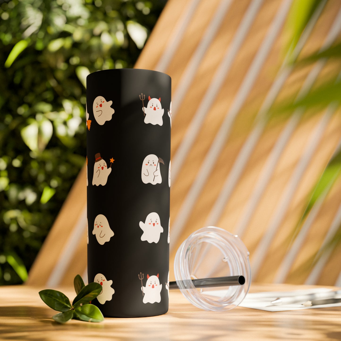 Phantom Skinny Tumbler with Straw, 20oz