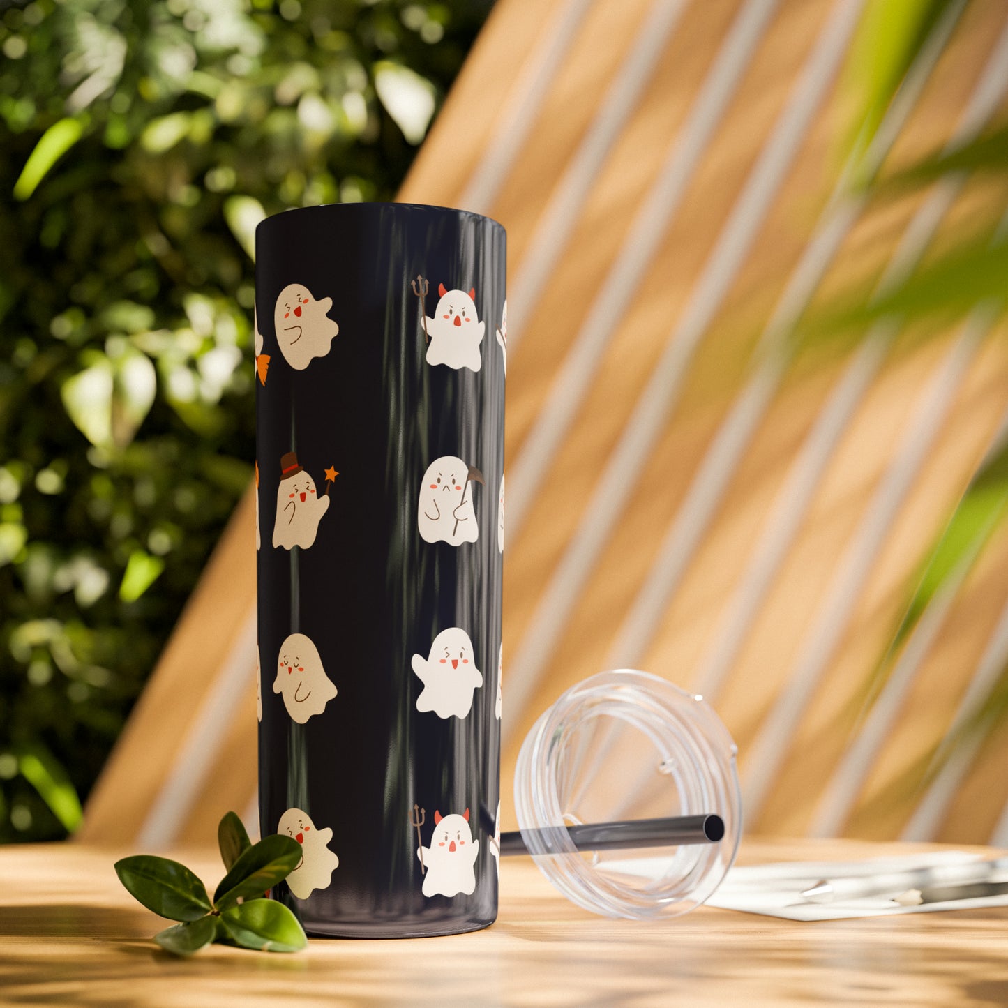 Phantom Skinny Tumbler with Straw, 20oz