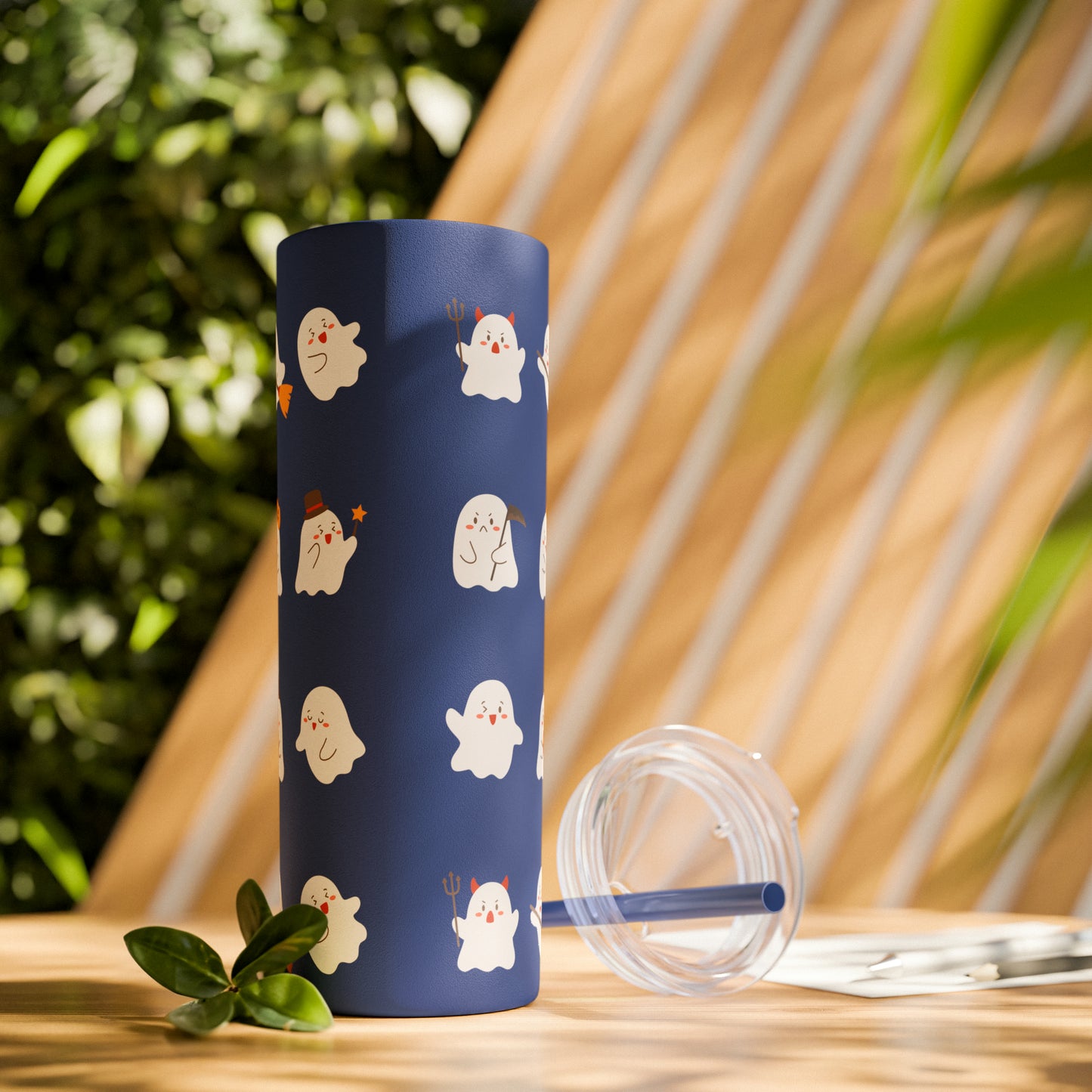 Phantom Skinny Tumbler with Straw, 20oz