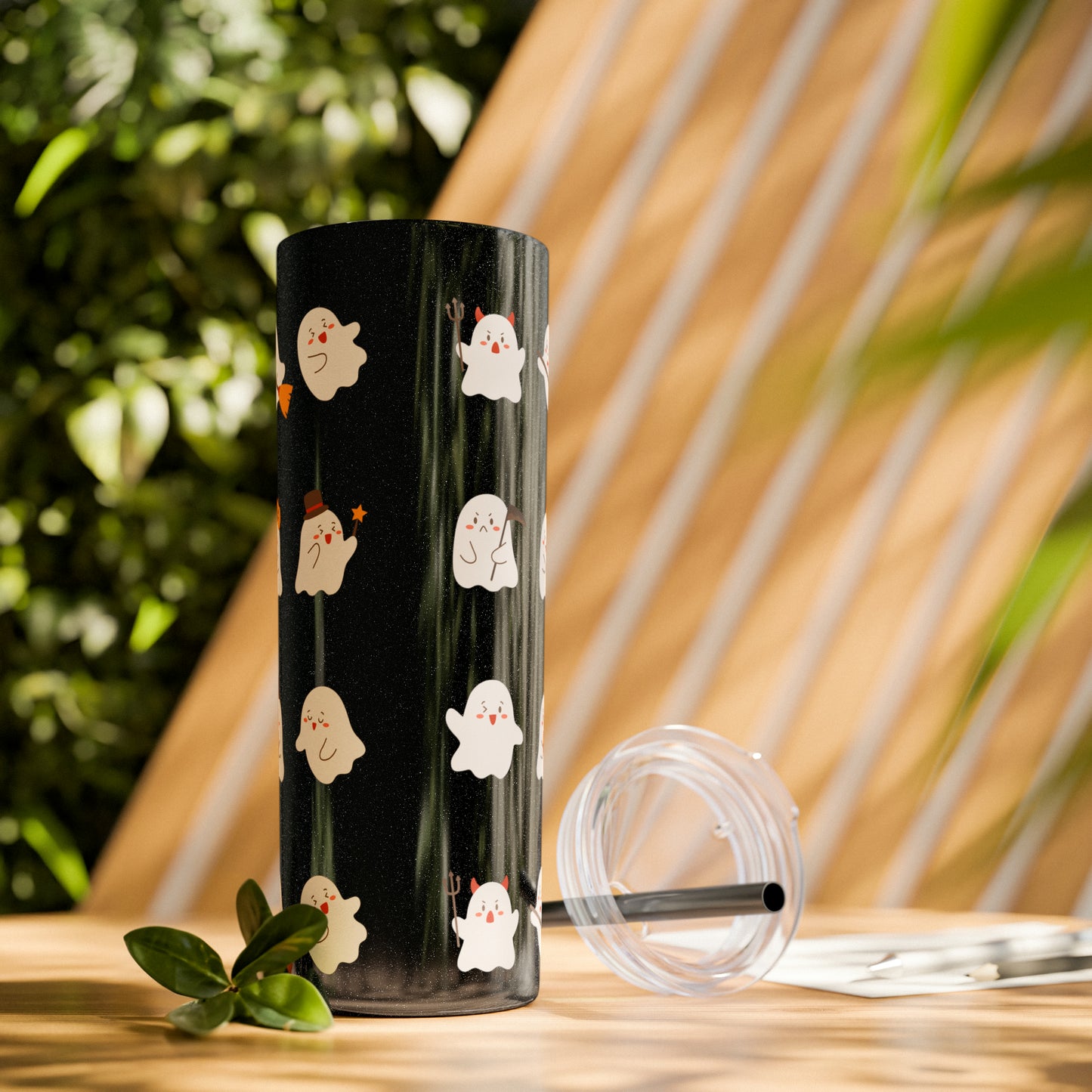 Phantom Skinny Tumbler with Straw, 20oz