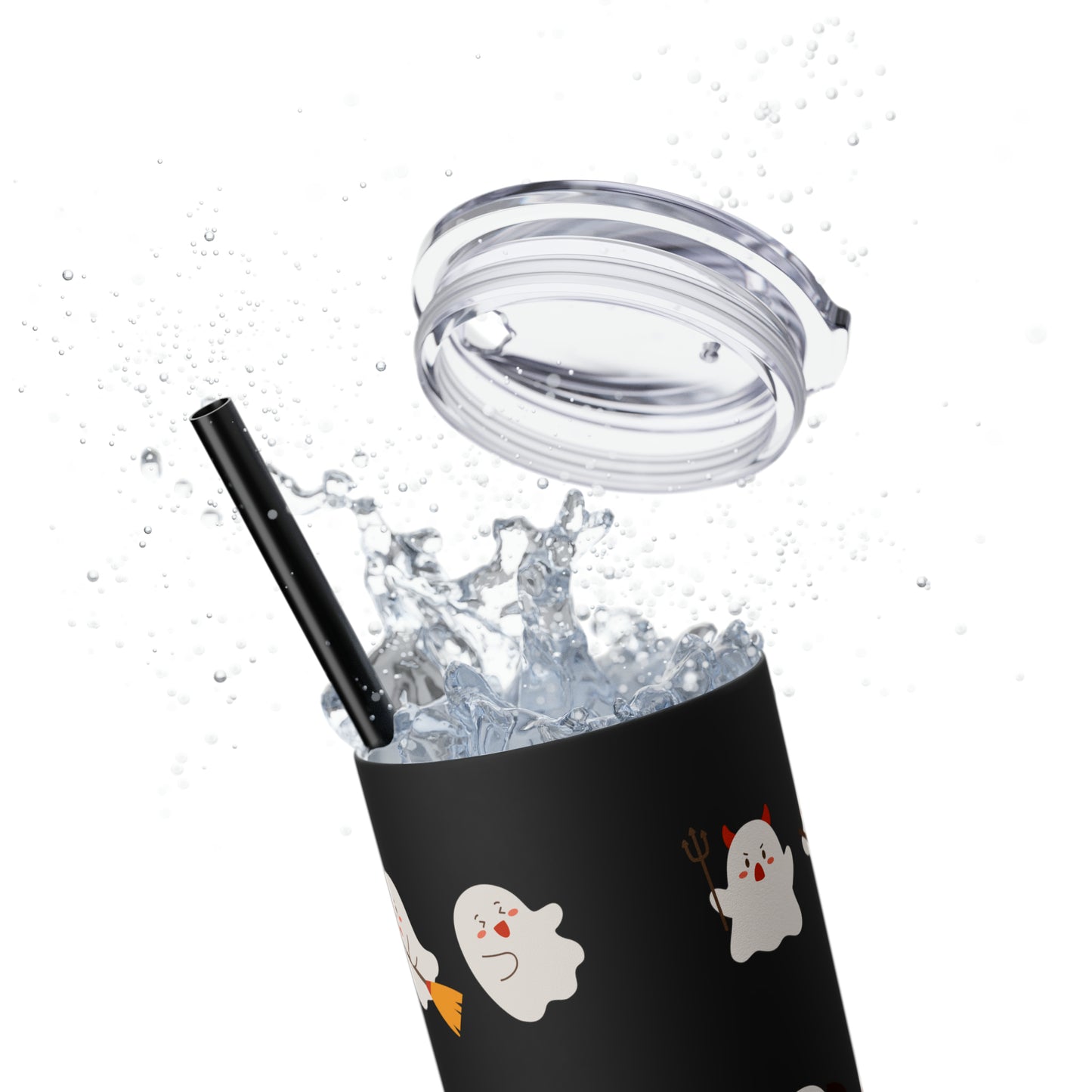 Phantom Skinny Tumbler with Straw, 20oz
