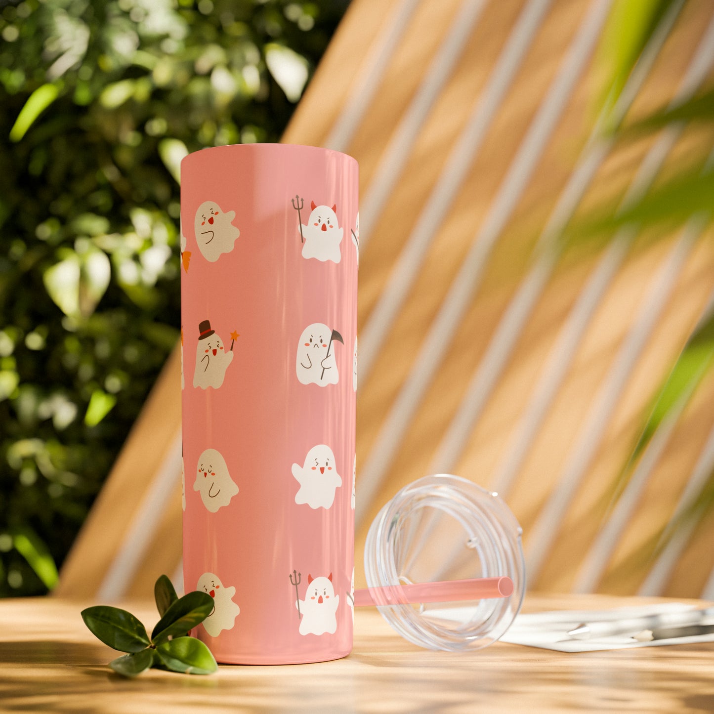 Phantom Skinny Tumbler with Straw, 20oz