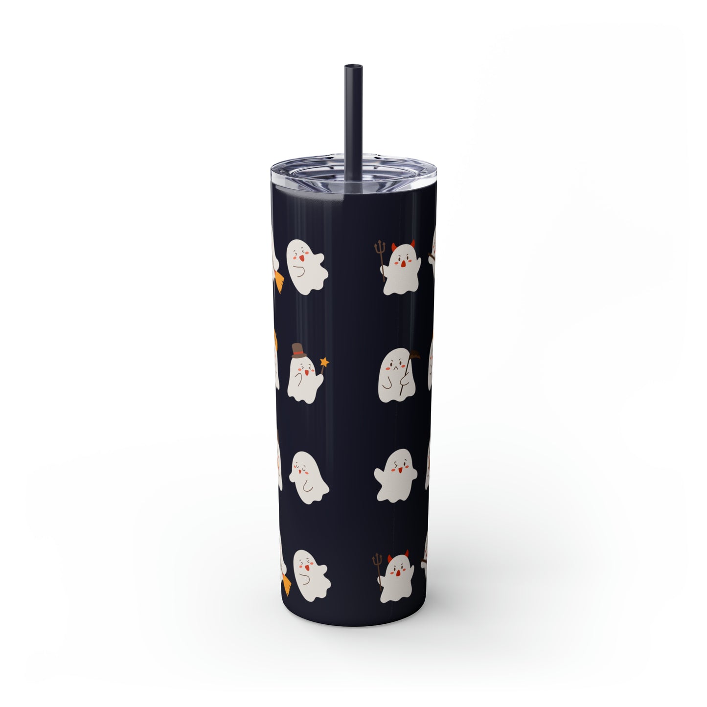 Phantom Skinny Tumbler with Straw, 20oz
