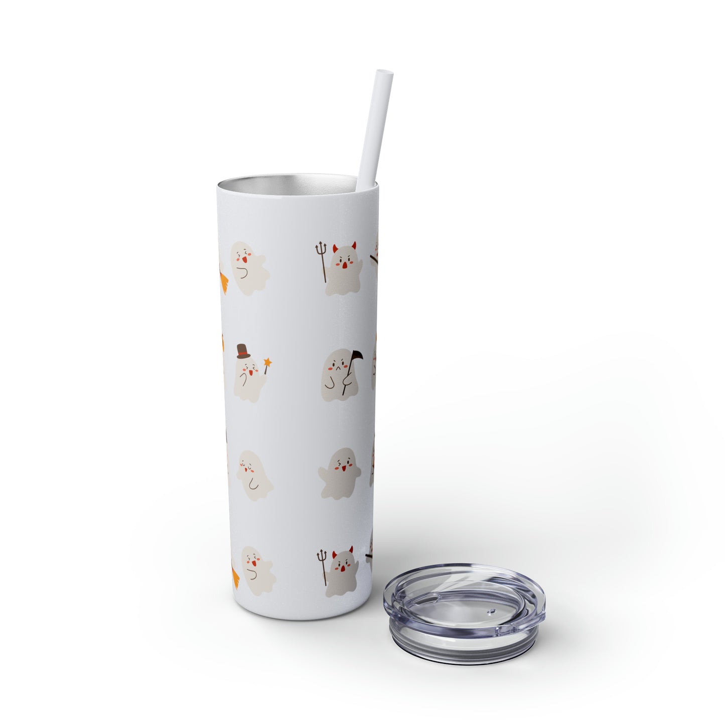 Phantom Skinny Tumbler with Straw, 20oz