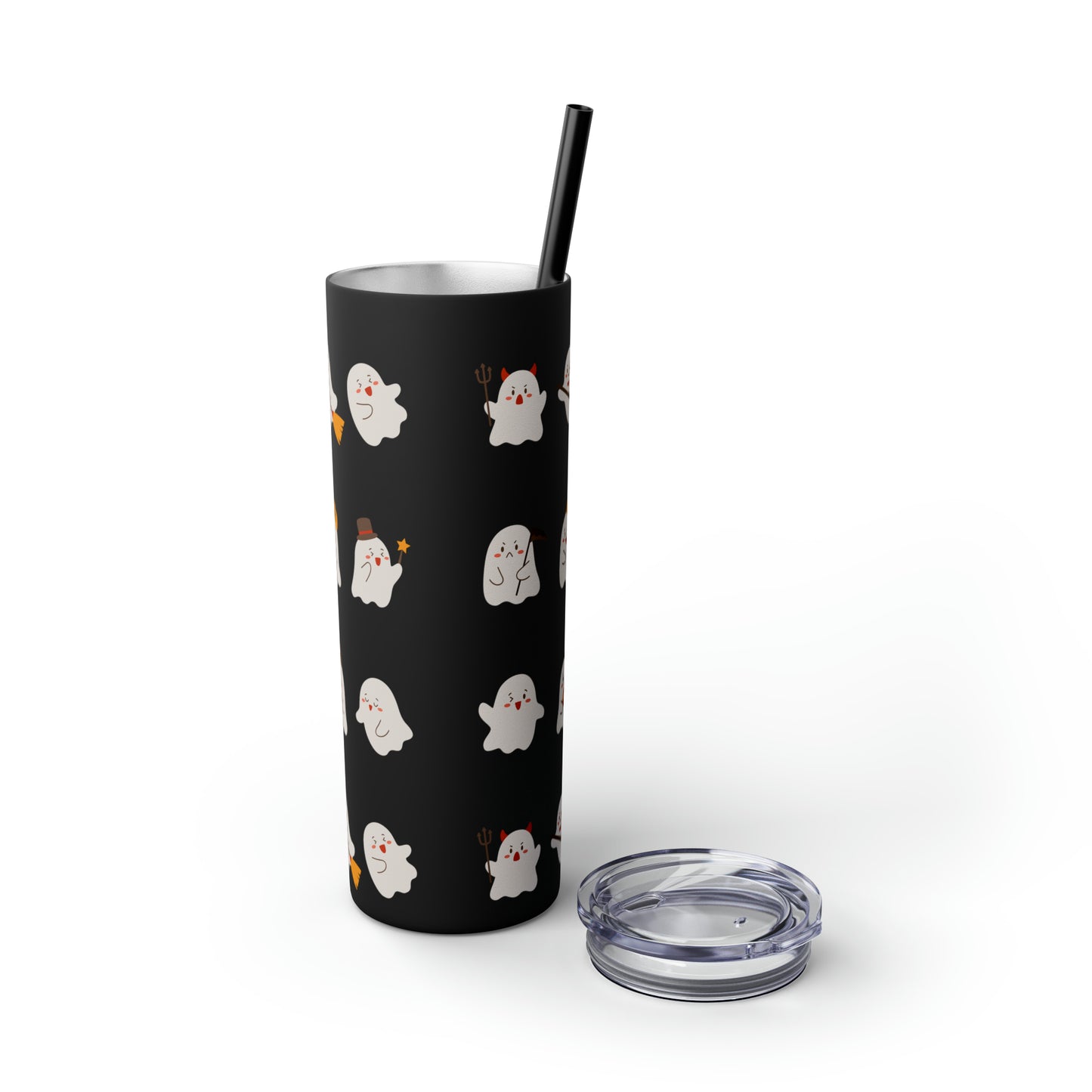 Phantom Skinny Tumbler with Straw, 20oz