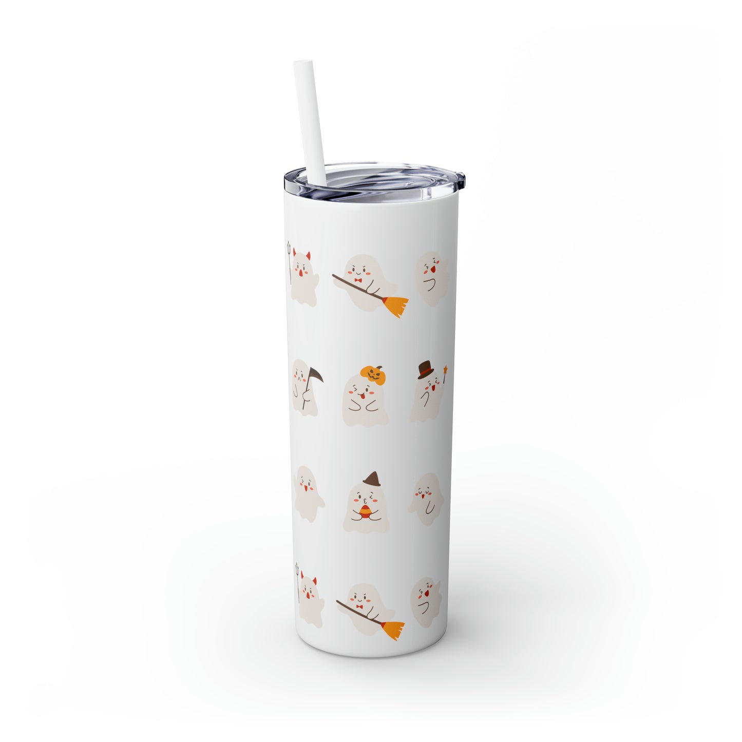 Phantom Skinny Tumbler with Straw, 20oz