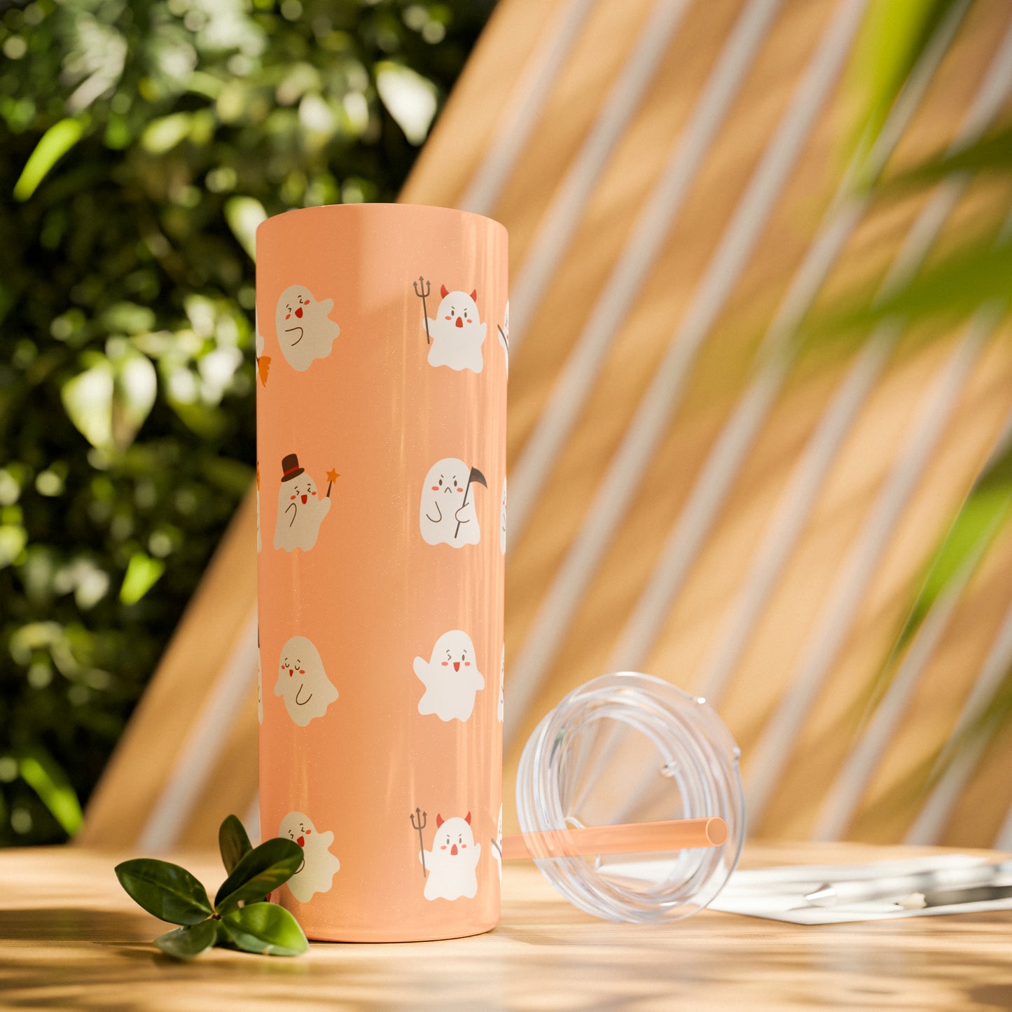 Phantom Skinny Tumbler with Straw, 20oz