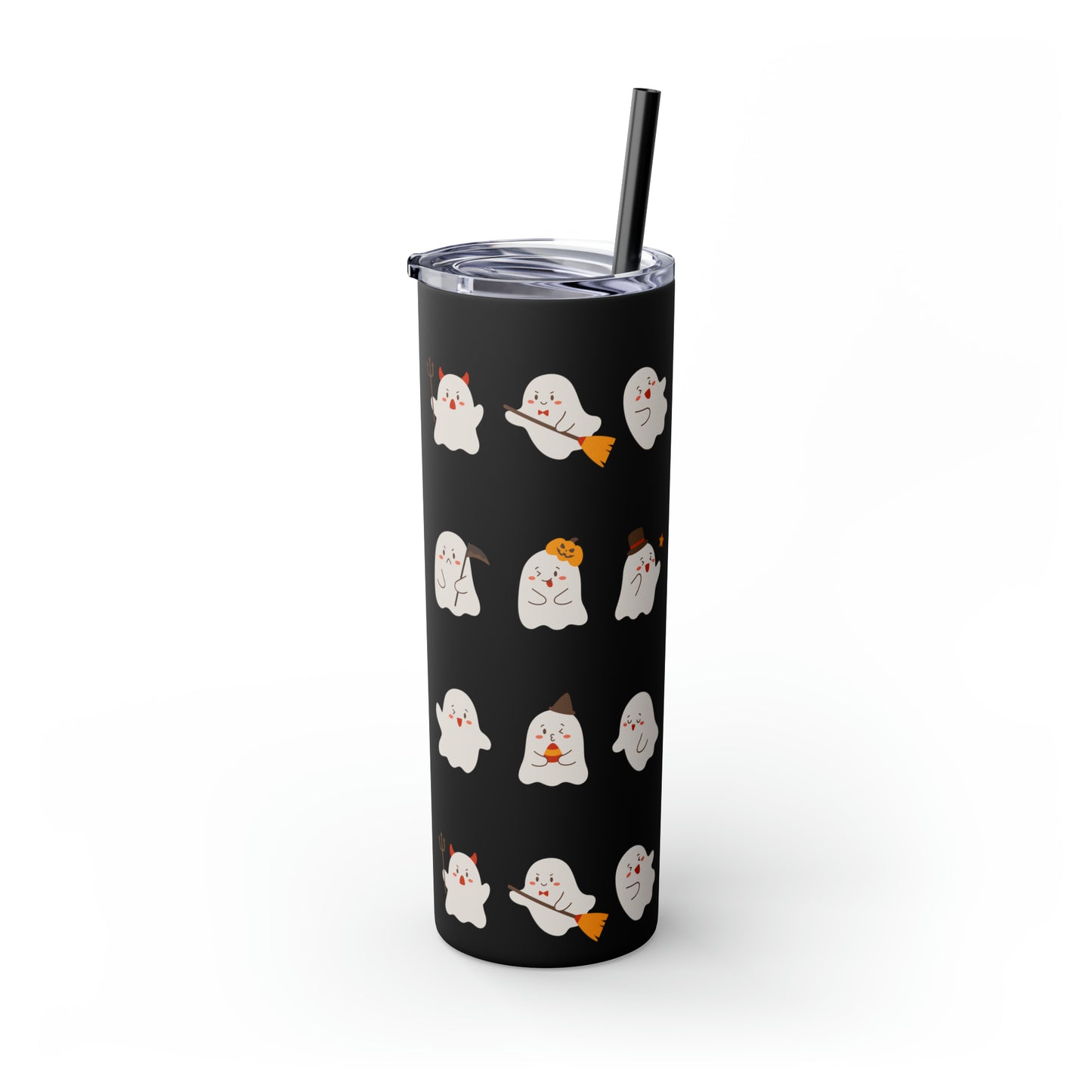 Phantom Skinny Tumbler with Straw, 20oz