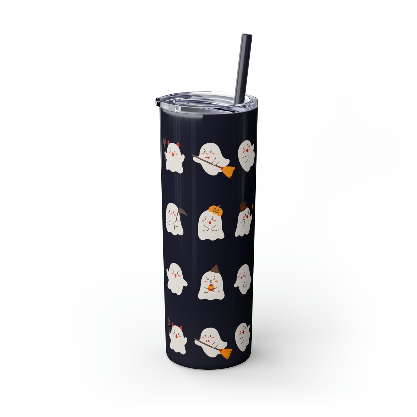 Phantom Skinny Tumbler with Straw, 20oz