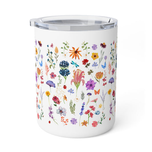 Flowers Insulated Coffee Mug, 10oz
