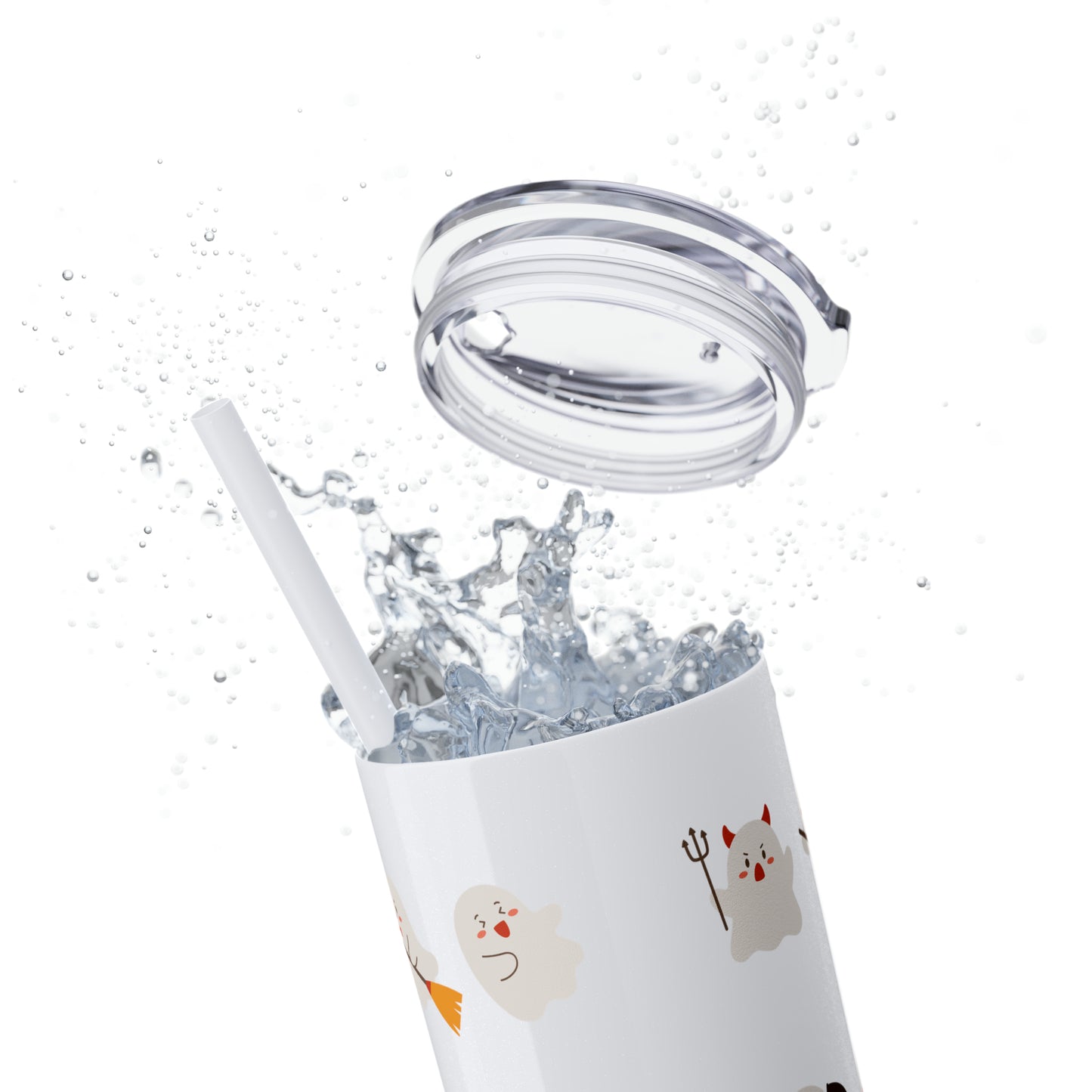 Phantom Skinny Tumbler with Straw, 20oz
