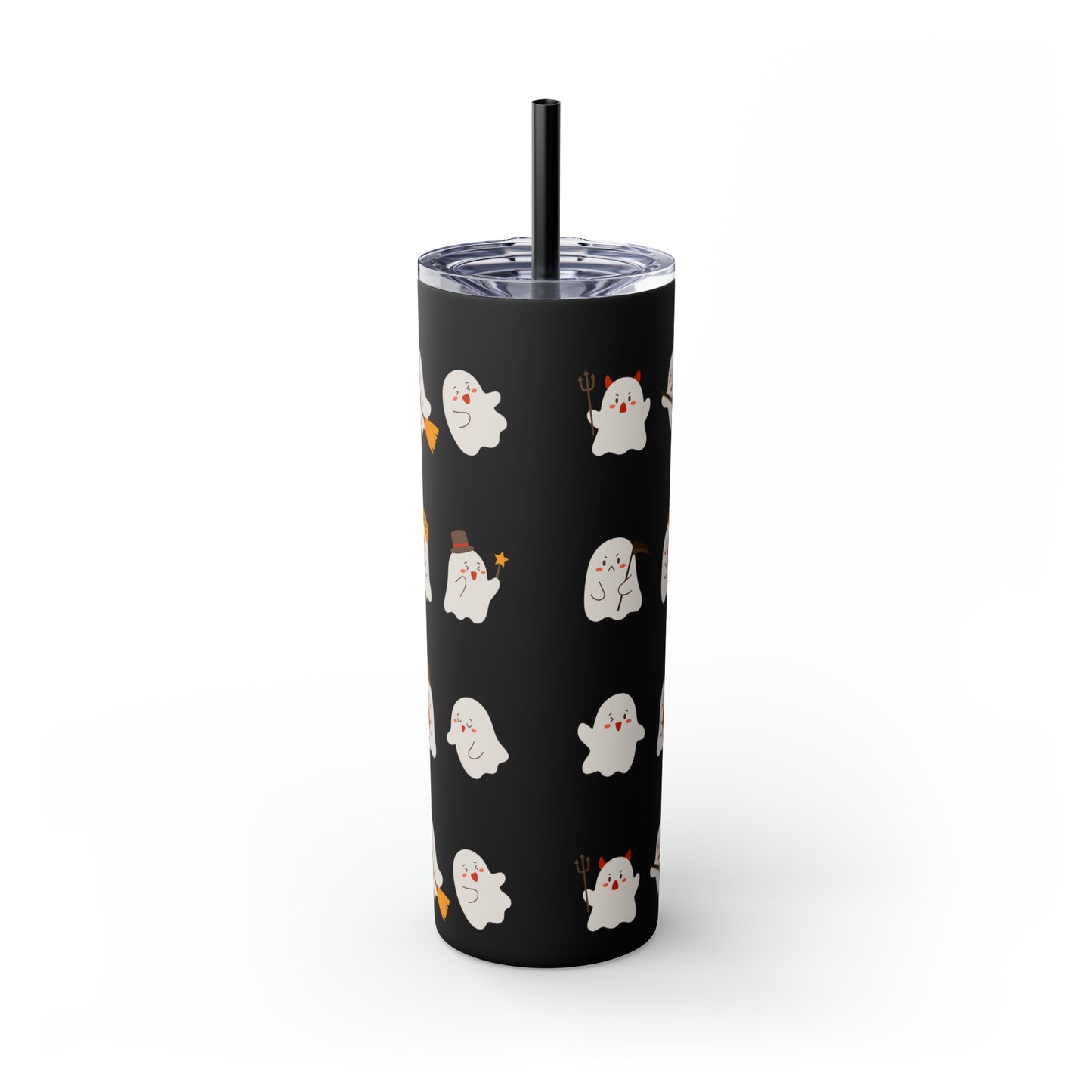 Phantom Skinny Tumbler with Straw, 20oz